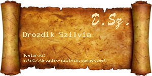 Drozdik Szilvia névjegykártya